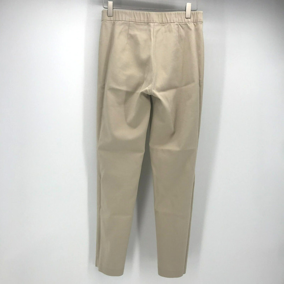 J. Jill Pant Womens 2 Tan Pull On Elastic Waist Flat Front Mid Rise Slim Leg - Picture 2 of 11